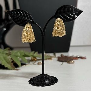 VTG Foster GOLD Tone NUGGET Style Earrings